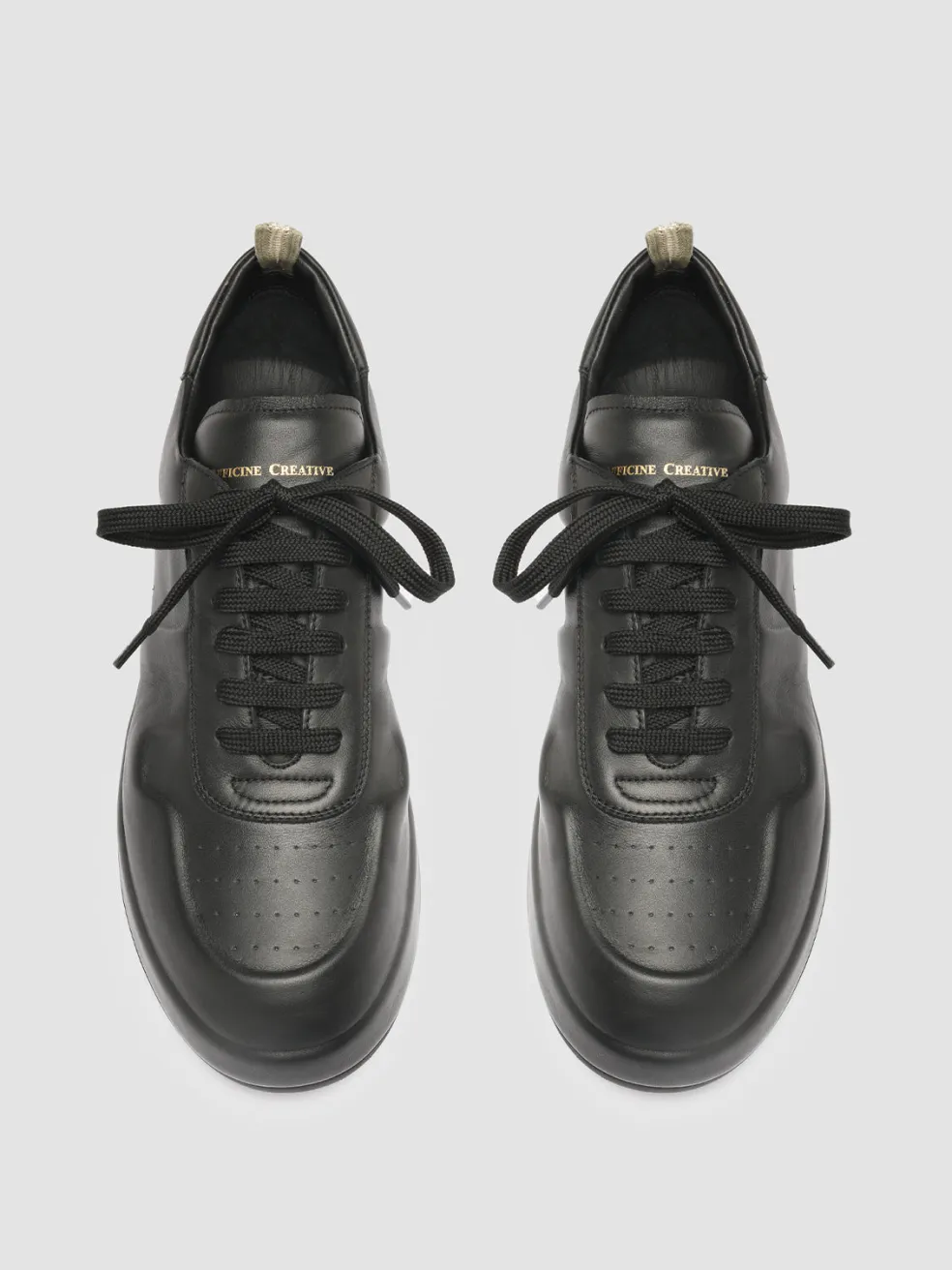 Best Sale Officine Creative ACE 010 - Leather Sneakers BLACK