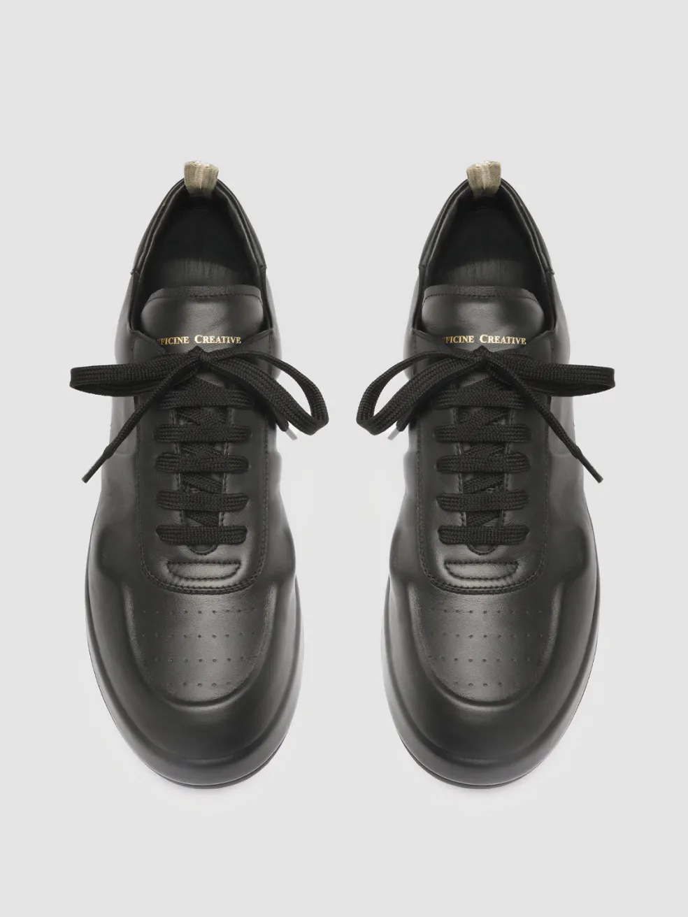 Best Sale Officine Creative ACE 010 - Leather Sneakers BLACK