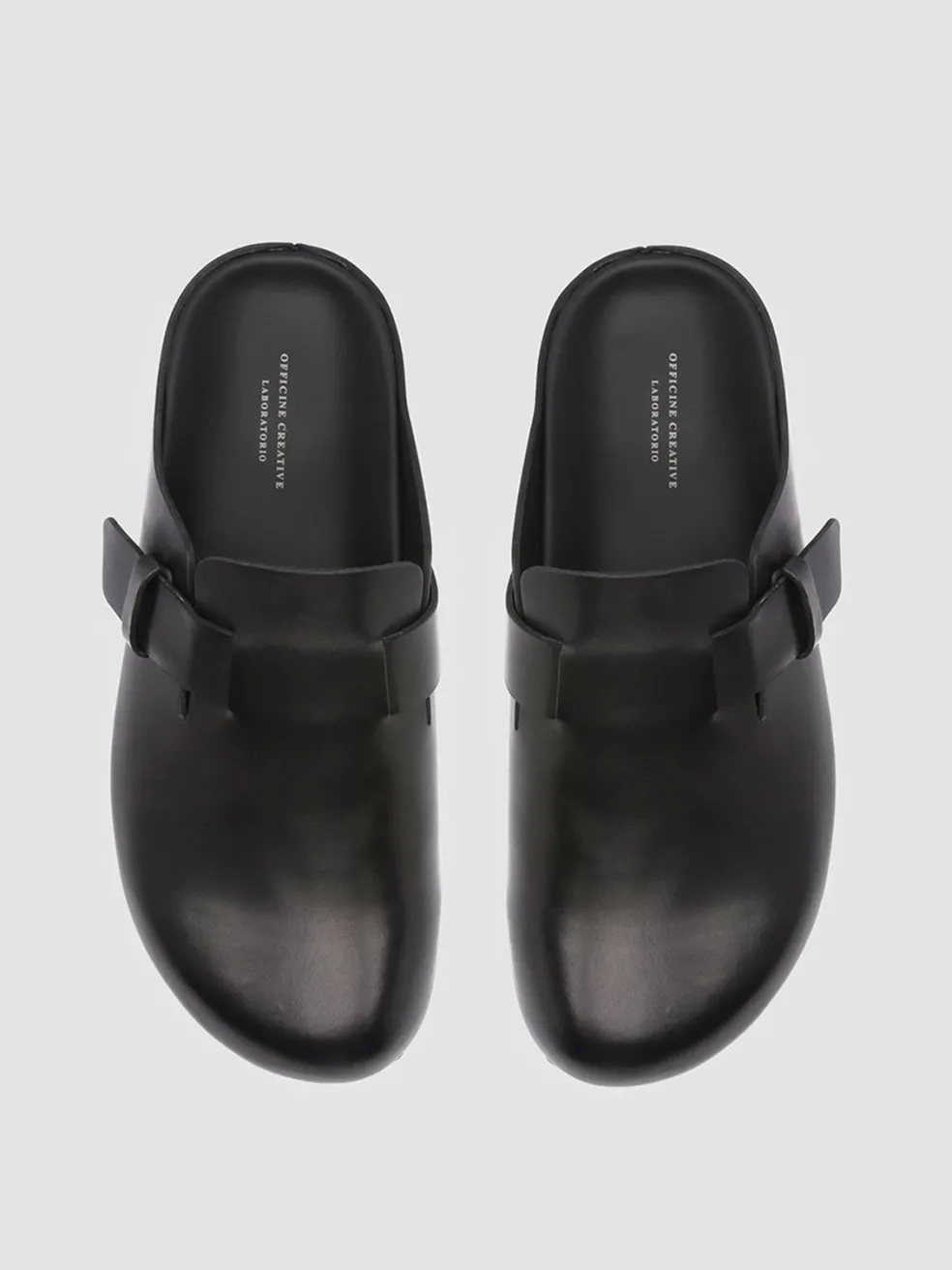 Outlet Officine Creative AGORÀ 004 - Leather Slippers BLACK