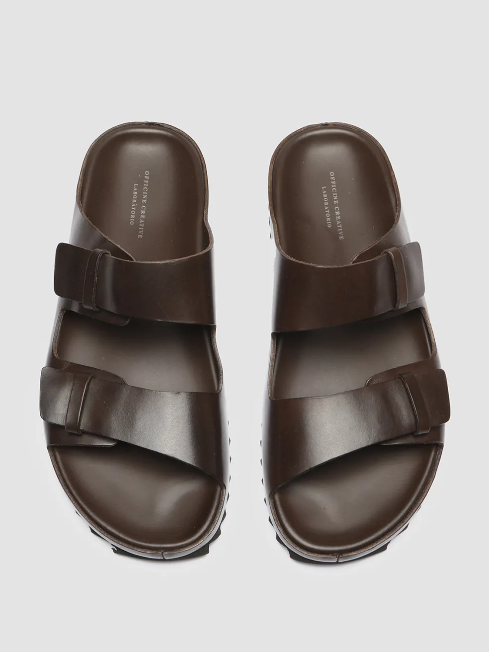 Hot Officine Creative AGORÀ 002 - Brown Leather Sandals COFFEE