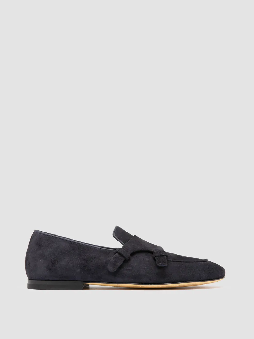 New Officine Creative AIRTO 010 - Blue Suede Penny Loafers DEEP NAVY