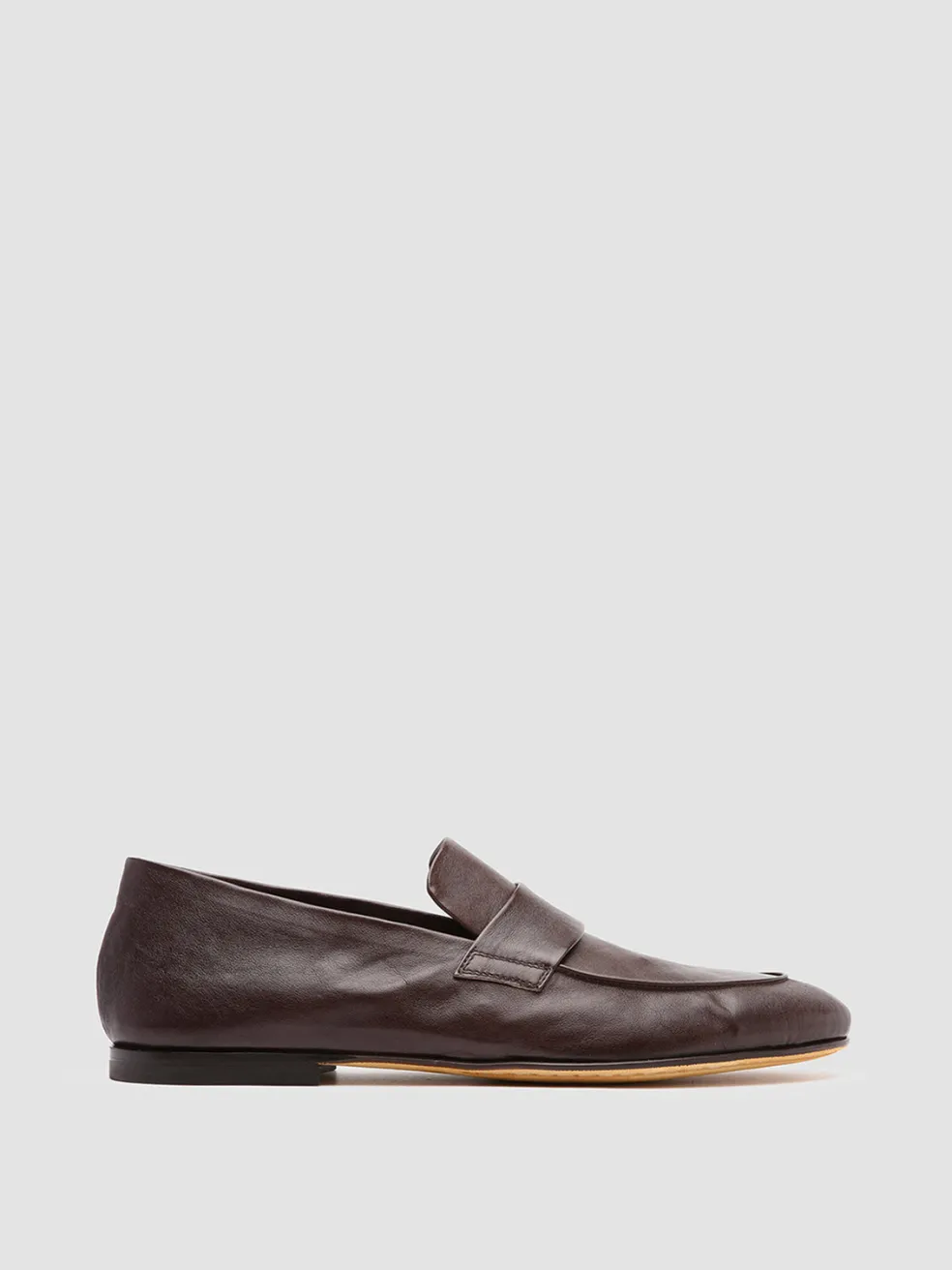 Sale Officine Creative AIRTO 001 - Brown Leather Penny Loafers DRUM