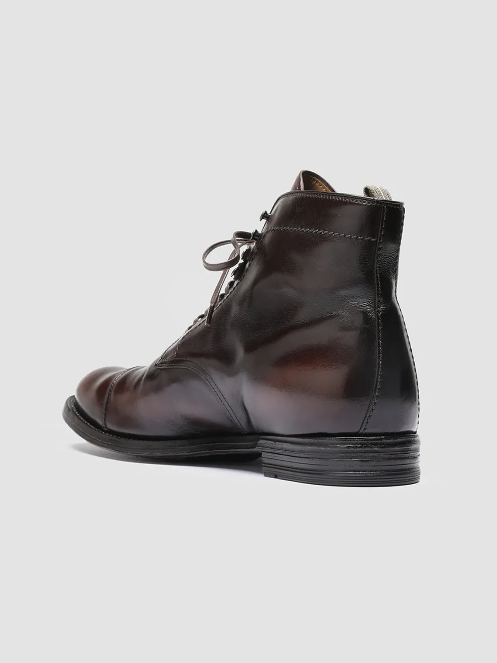 Flash Sale Officine Creative ANATOMIA 016 - Brown Leather Ankle Boots COFFEE/DARK BROWN
