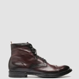Cheap Officine Creative ANATOMIA 016 - Leather Ankle Boots BURGUNDY