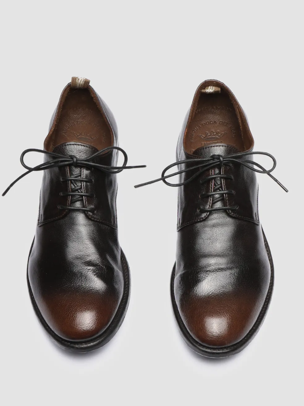 Hot Officine Creative ARC 515 - Black Leather Derby Shoes CIGAR/SUPERNERO