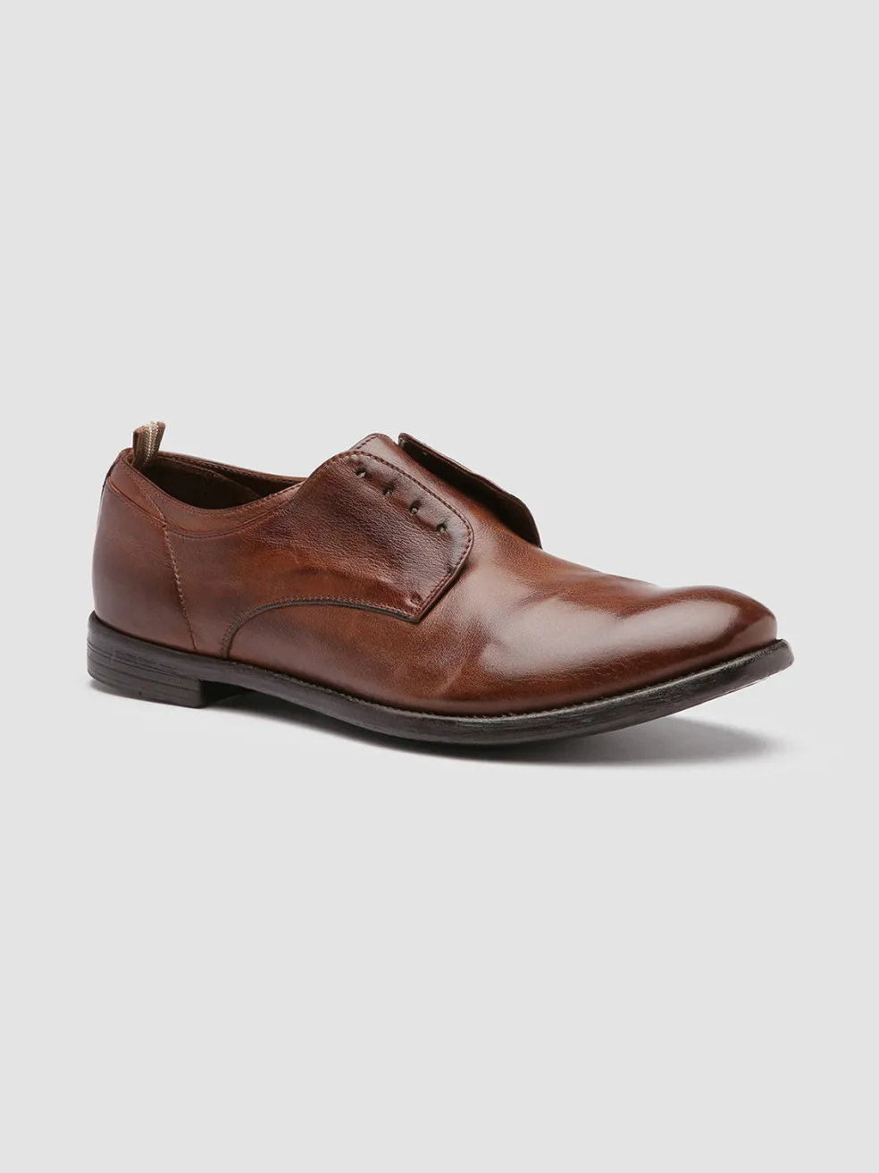 Flash Sale Officine Creative ARC 500 - Brown Leather Derby Shoes CIGAR