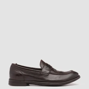 Online Officine Creative ARC 509 - Brown Leather Penny Loafers EBANO