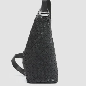 Discount Officine Creative ARMOR 05 - Woven Leather Backpack BLACK