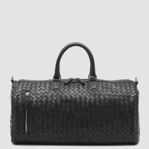 Cheap Officine Creative ARMOR 01 - Woven Leather Weekender BLACK