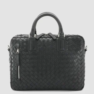 Online Officine Creative ARMOR 011 - Woven Woven Leather Bag BLACK