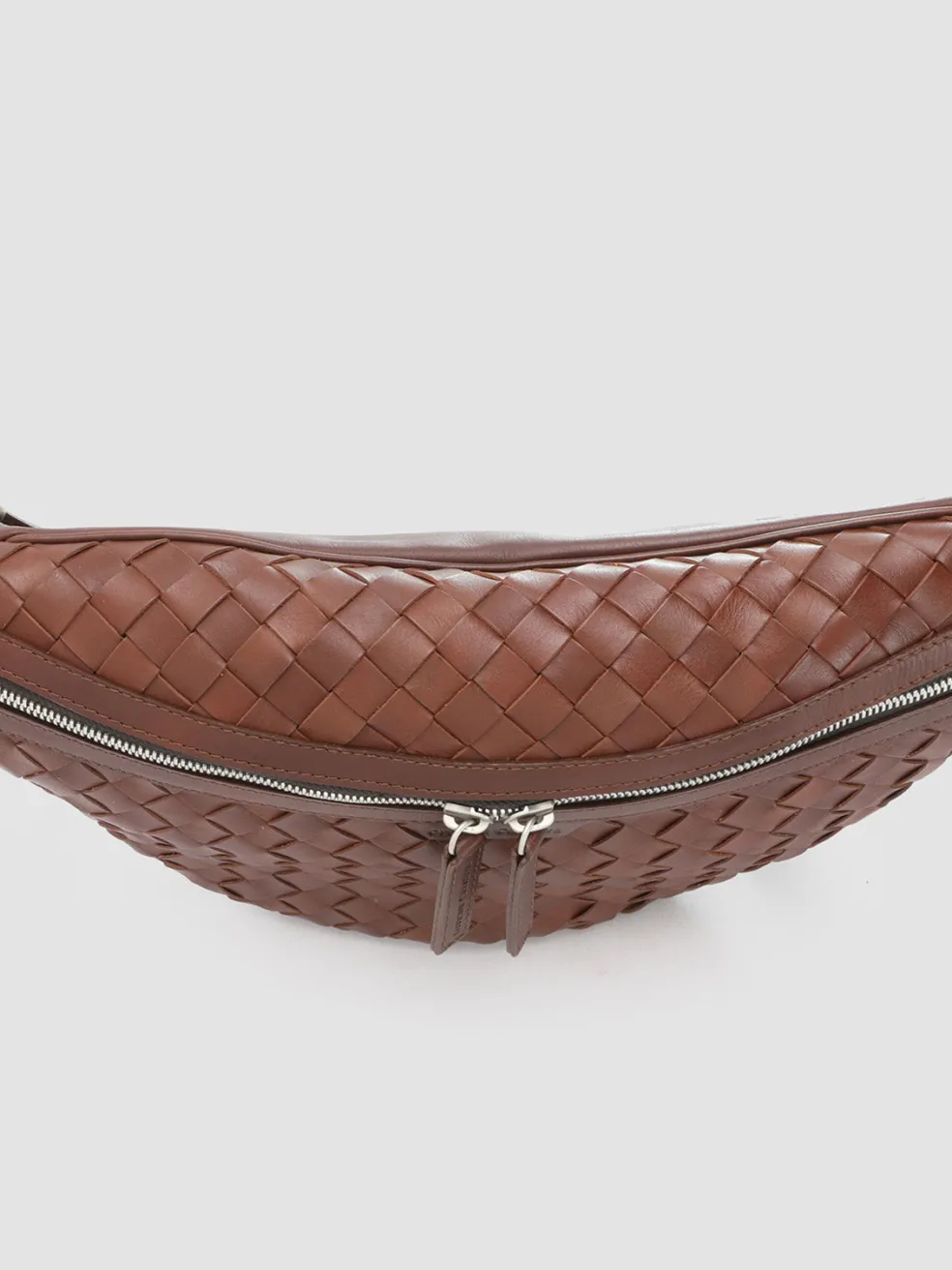 Clearance Officine Creative ARMOR 08 - Leather Waist Belt BROWN