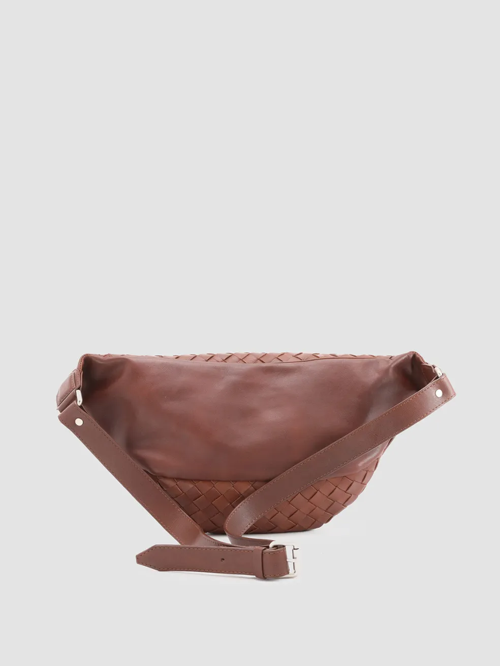 Clearance Officine Creative ARMOR 08 - Leather Waist Belt BROWN