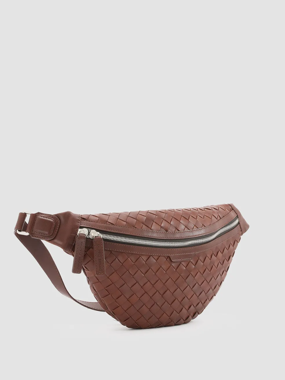 Clearance Officine Creative ARMOR 08 - Leather Waist Belt BROWN