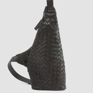 Cheap Officine Creative ARMOR 05 - Brown Woven Leather Backpack COFFEE