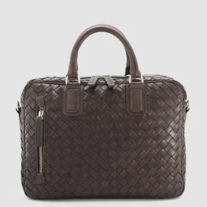 Clearance Officine Creative ARMOR 011 - Brown Woven Woven Leather Bag COFFEE