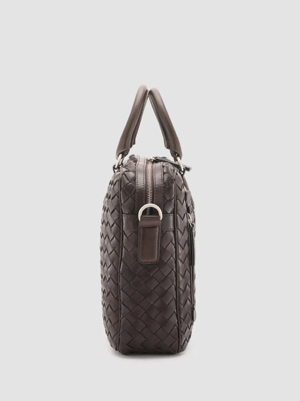 Clearance Officine Creative ARMOR 011 - Brown Woven Woven Leather Bag COFFEE