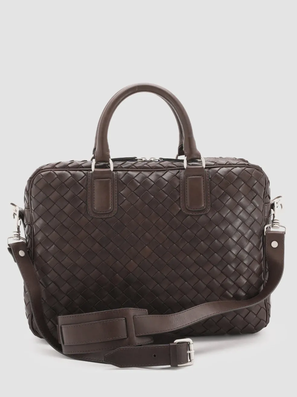 Clearance Officine Creative ARMOR 011 - Brown Woven Woven Leather Bag COFFEE