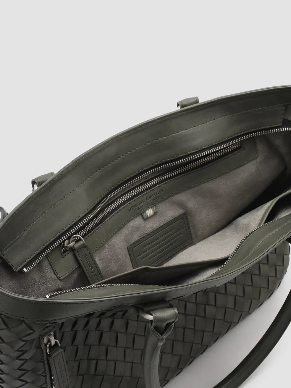 Flash Sale Officine Creative ARMOR 010 - Leather Briefcase GREEN