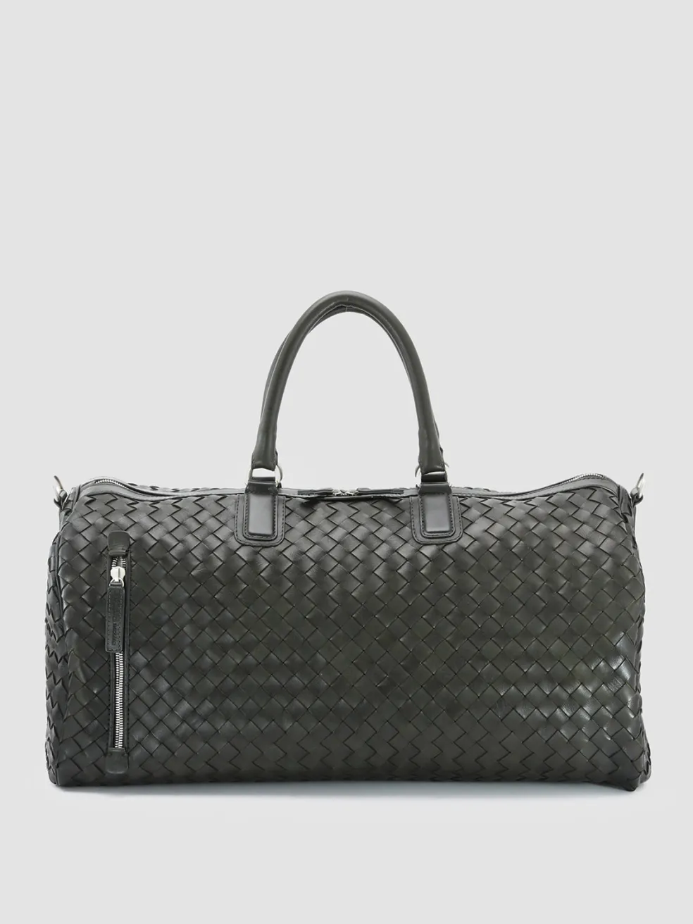 Fashion Officine Creative ARMOR 01 - Green Woven Leather Weekender DEPHTS