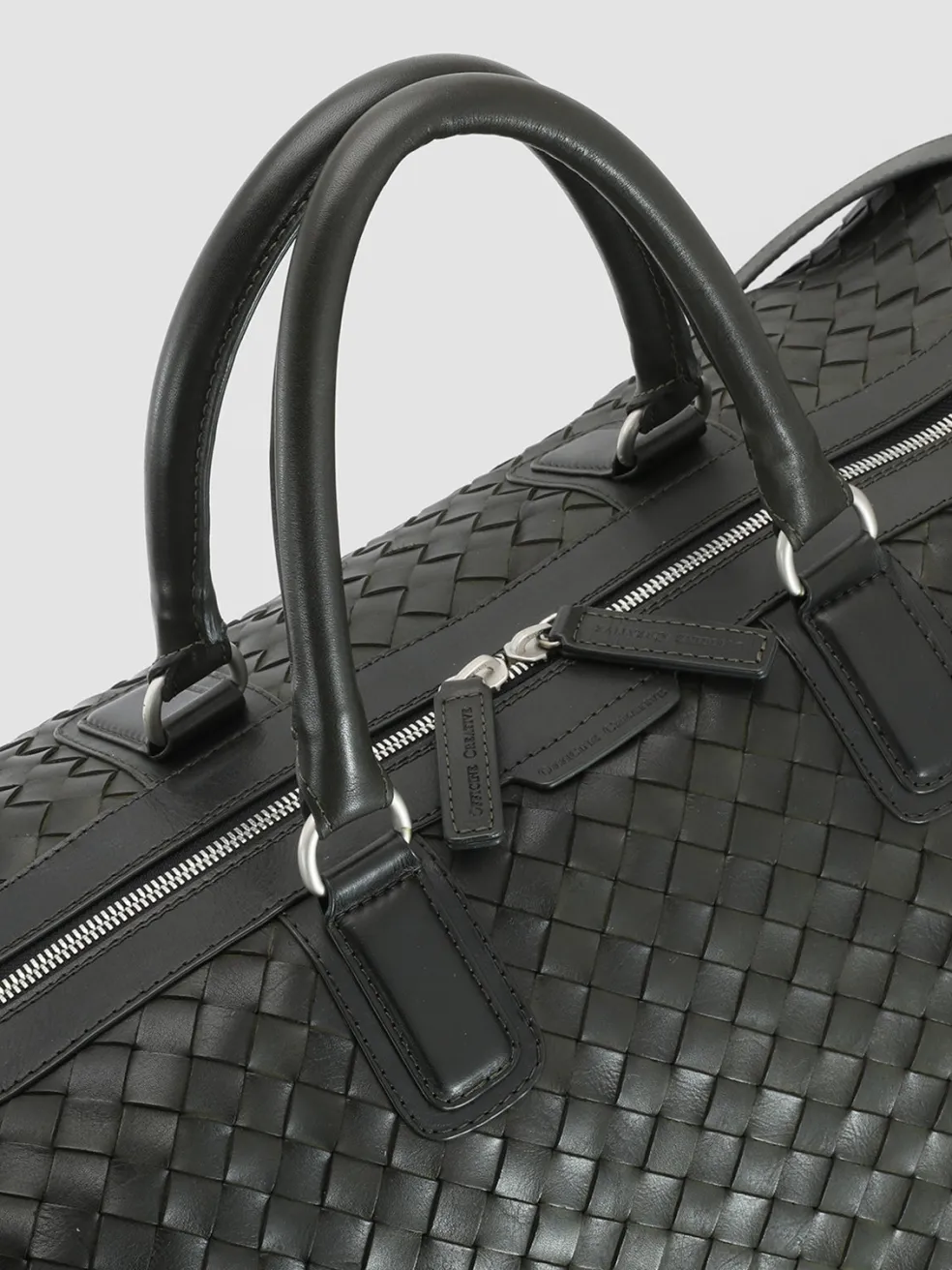 Fashion Officine Creative ARMOR 01 - Green Woven Leather Weekender DEPHTS