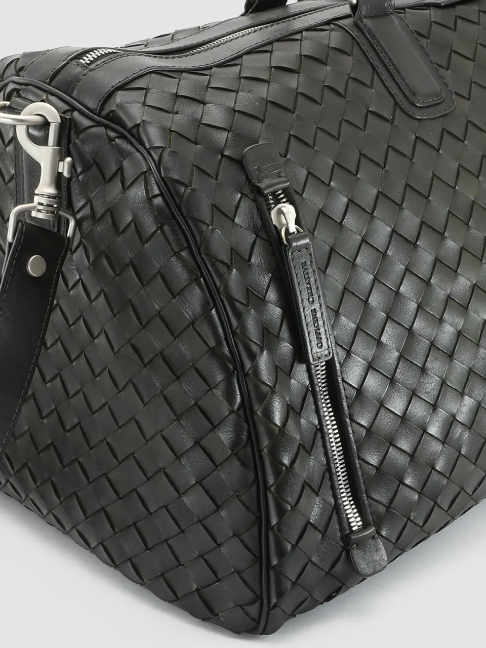 Fashion Officine Creative ARMOR 01 - Green Woven Leather Weekender DEPHTS