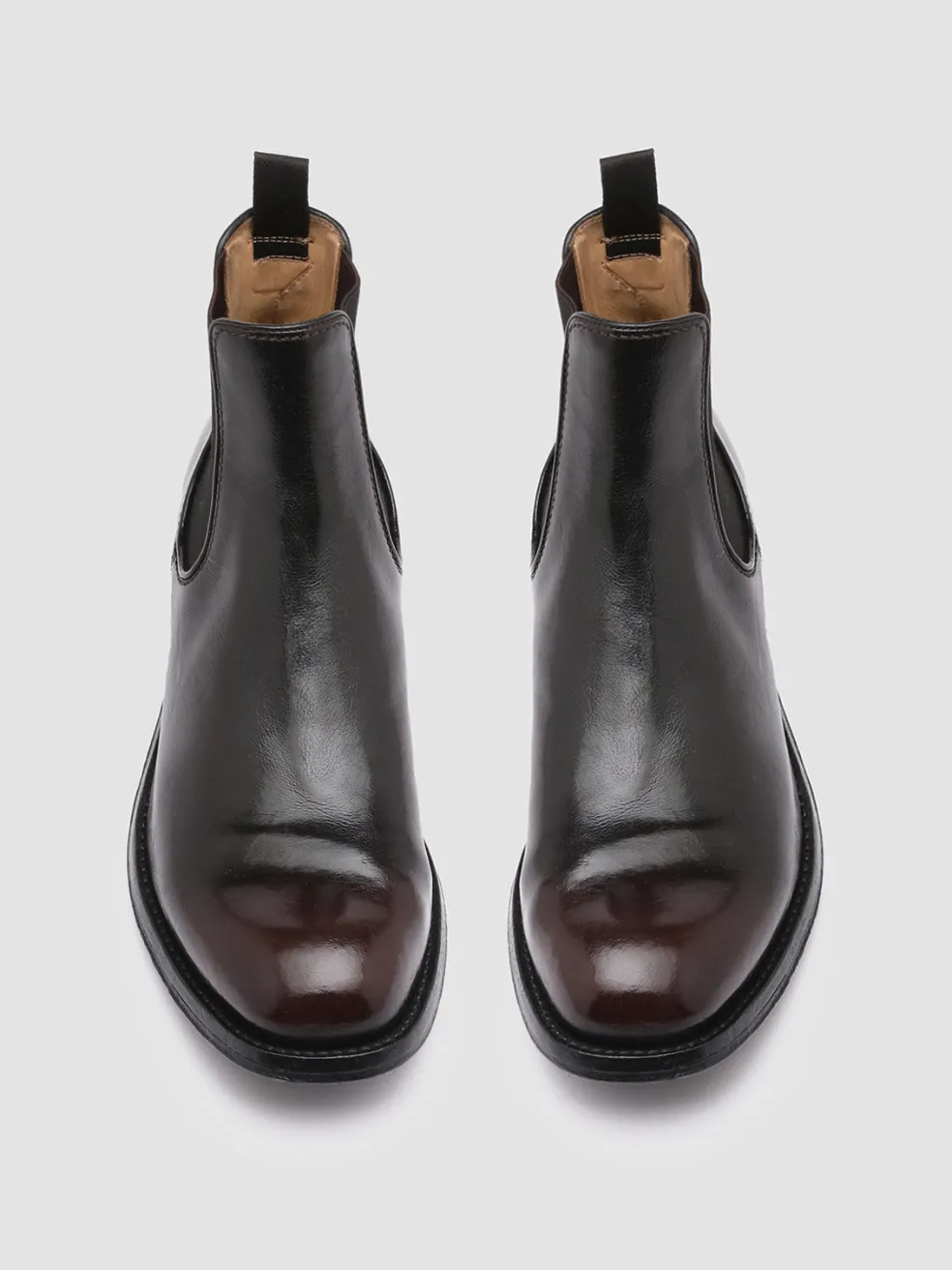 Discount Officine Creative BALANCE 008 - Black Leather Chelsea Boots MORO/DARK BROWN