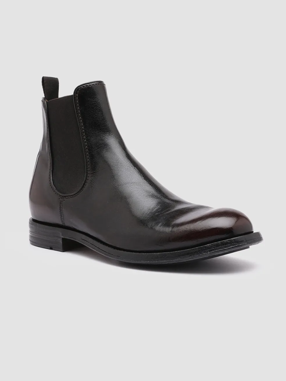 Discount Officine Creative BALANCE 008 - Black Leather Chelsea Boots MORO/DARK BROWN