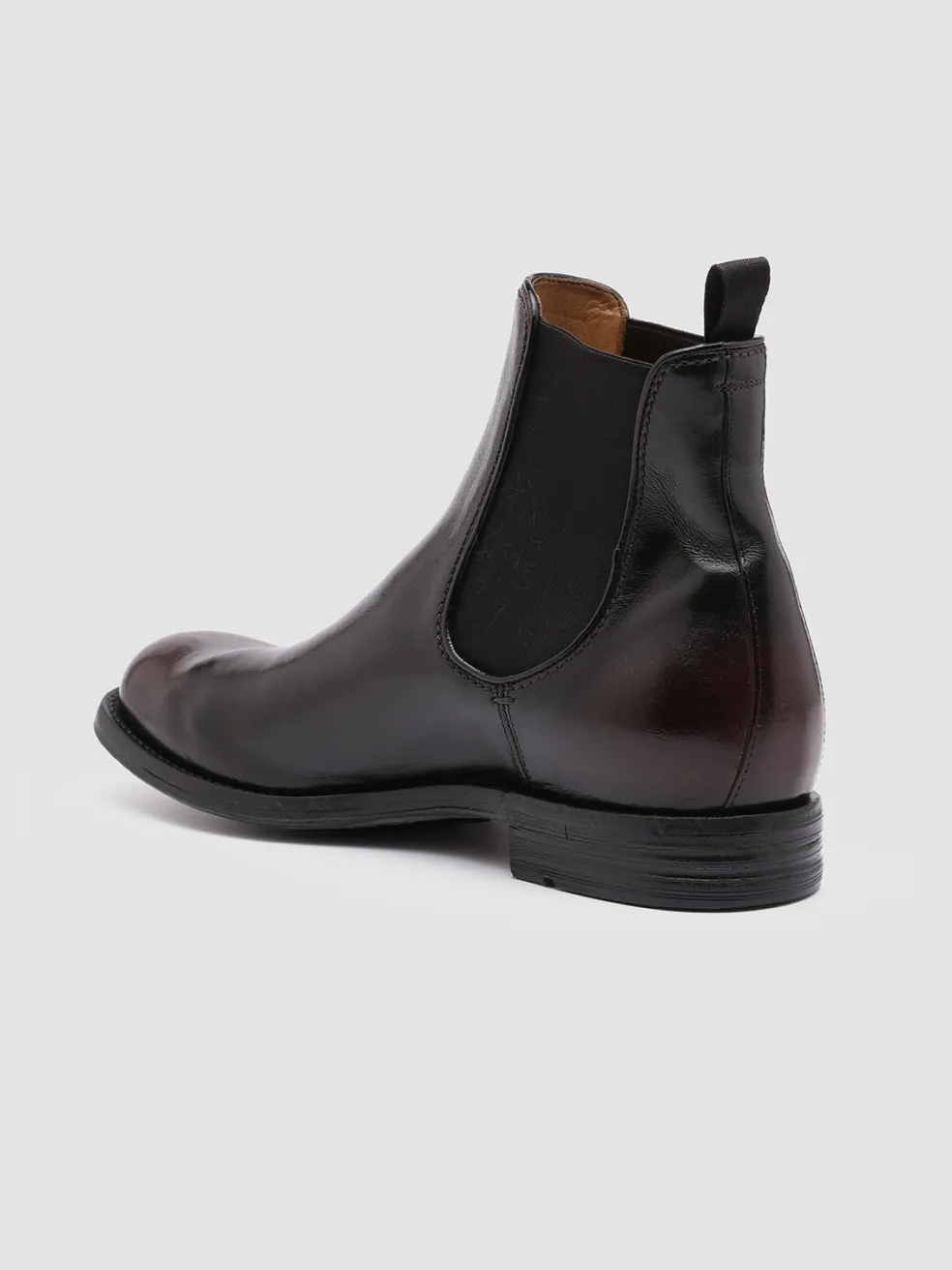 Discount Officine Creative BALANCE 008 - Black Leather Chelsea Boots MORO/DARK BROWN