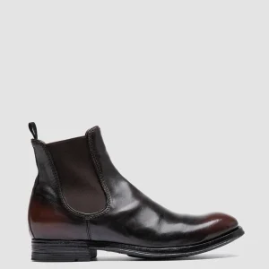 Hot Officine Creative BALANCE 008 - Brown Leather Chelsea Boots CAFFE'/SUPERNERO