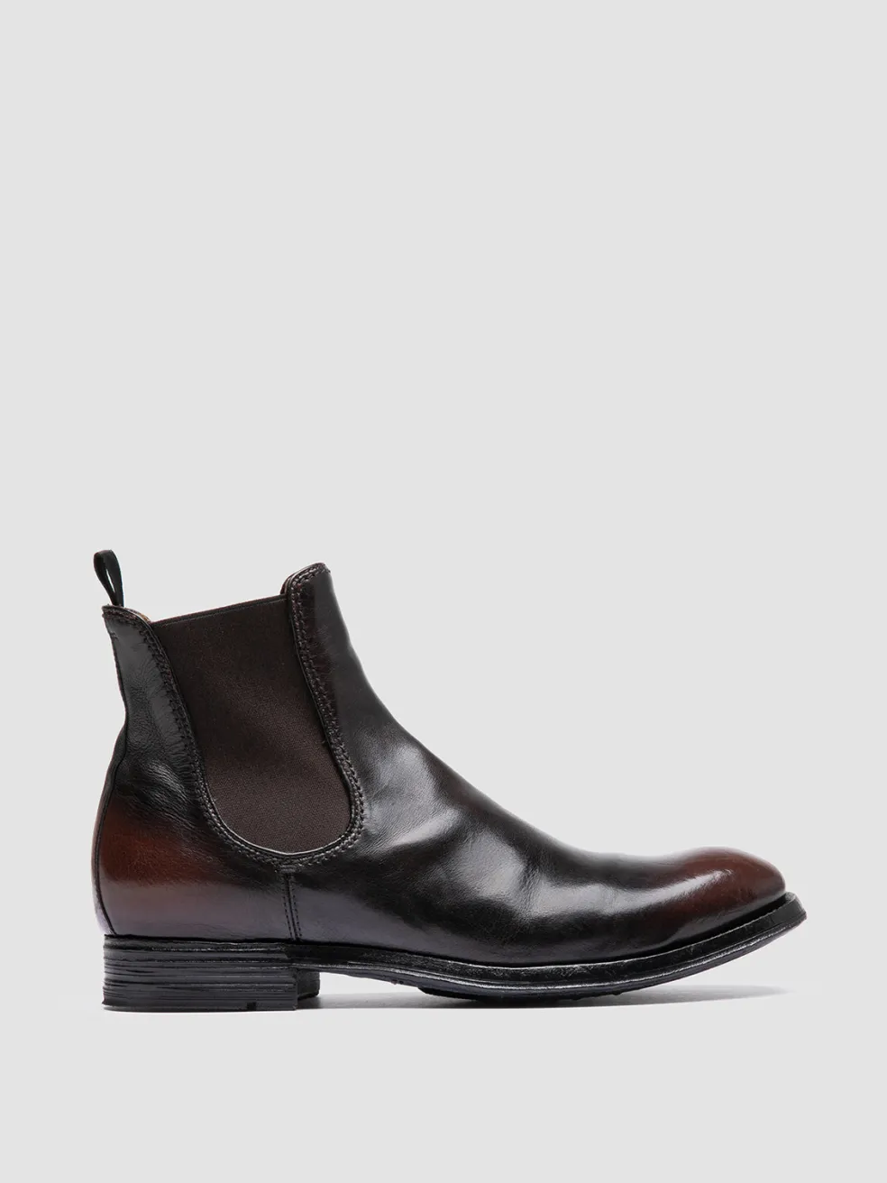 Hot Officine Creative BALANCE 008 - Brown Leather Chelsea Boots CAFFE'/SUPERNERO
