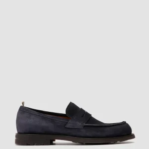 Hot Officine Creative BELMONDO 006 - Suede Penny Loafers BLUE