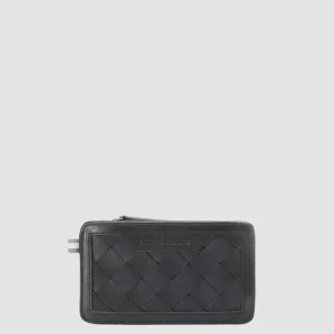 Best Sale Officine Creative BERGE’ 103 - Woven Leather Card Holder BLACK