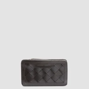 Discount Officine Creative BERGE’ 103 - Brown Woven Leather Card Holder COFFEE