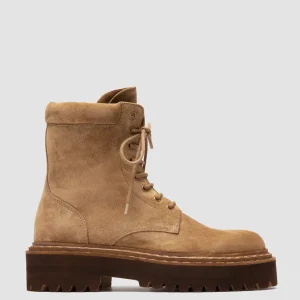 Fashion Officine Creative BLOSSOM 006 - Beige Suede Lace-up Boots ALCE                                              