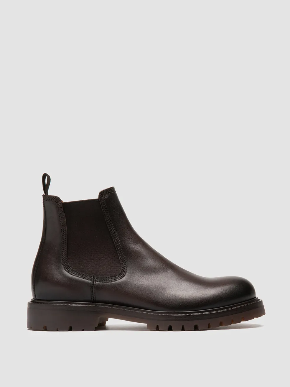 Sale Officine Creative BOSS 004 - Brown Leather Chelsea Boots MORO