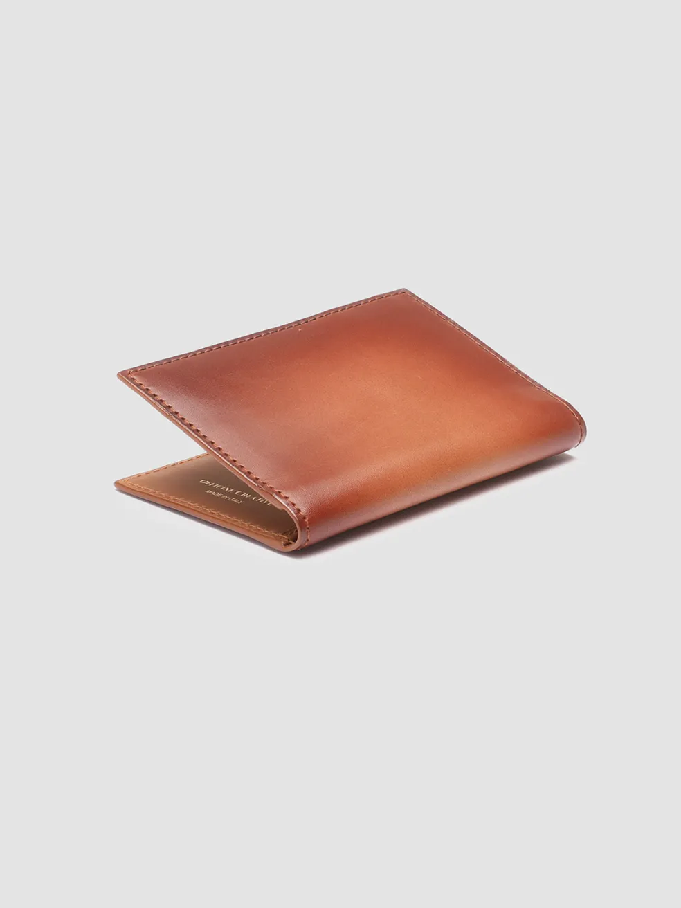 Fashion Officine Creative BOUDIN 24 - Brown Leather Bifold Wallet TAN