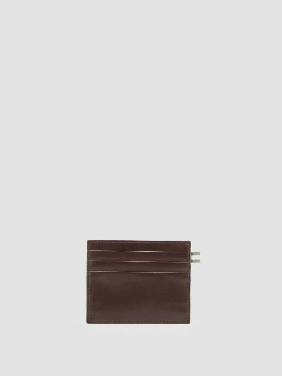 Cheap Officine Creative BOUDIN 22 - Brown Leather Card Holder DARK