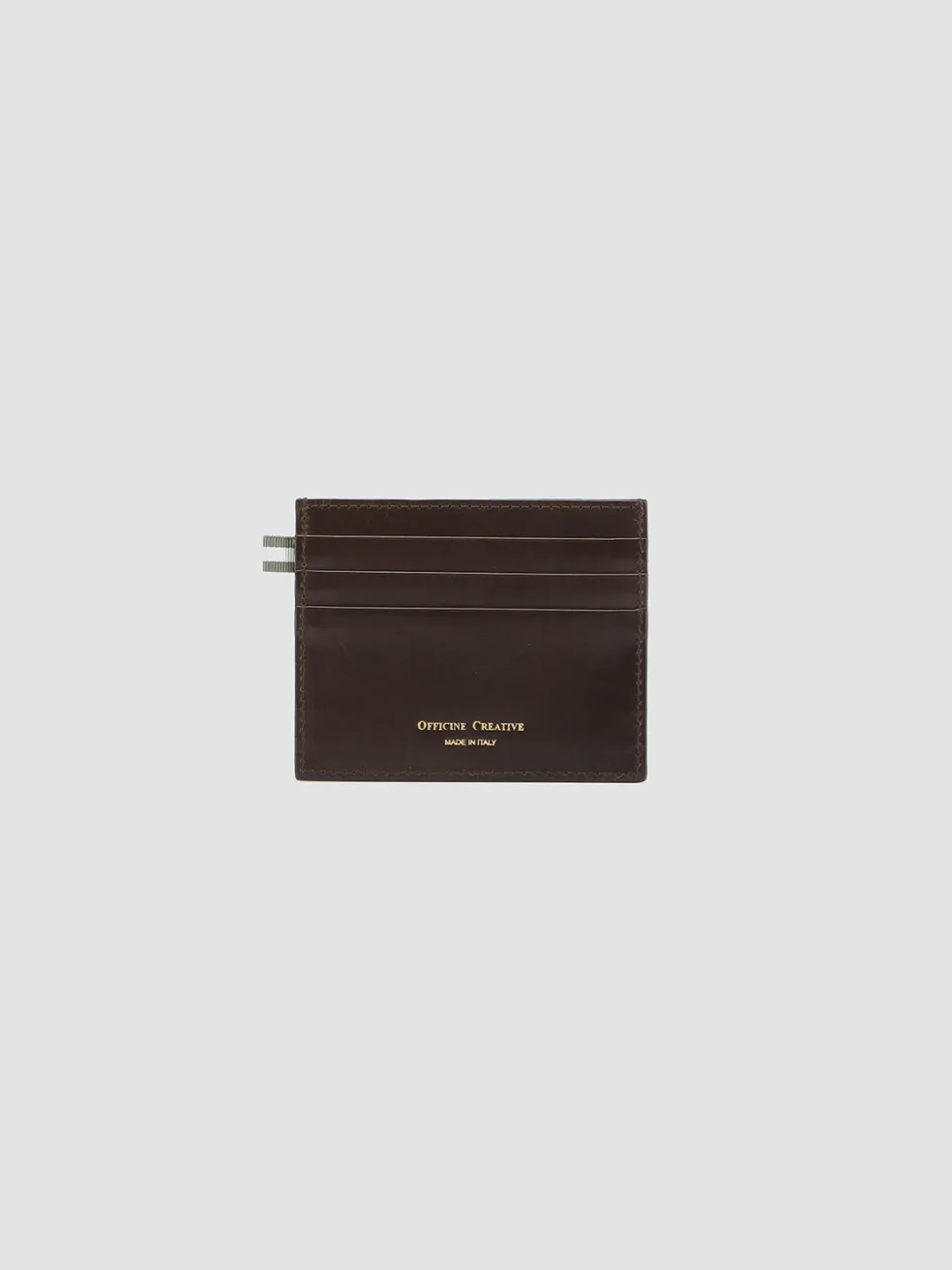 Cheap Officine Creative BOUDIN 22 - Brown Leather Card Holder DARK