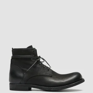 Fashion Officine Creative BUBBLE 003 - Leather Lace-up Boots BLACK