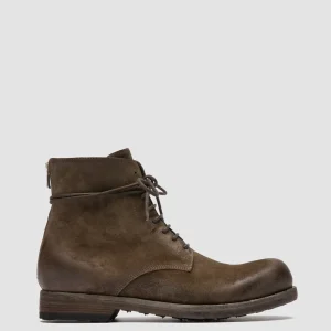 Hot Officine Creative BULLA DD 102 - Green Suede Lace-up Boots OLIVE