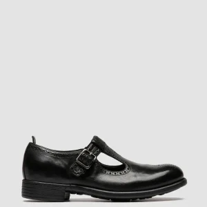 New Officine Creative CALIXTE 071 - Black Leather T-Bar Shoes NERO