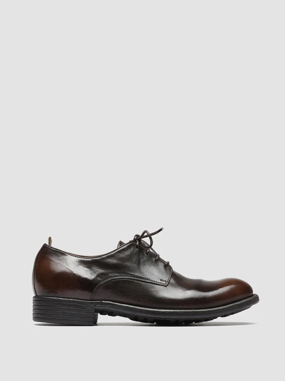 Online Officine Creative CALIXTE 001 - Brown Leather Derby Shoes COFFEE/DARK BROWN