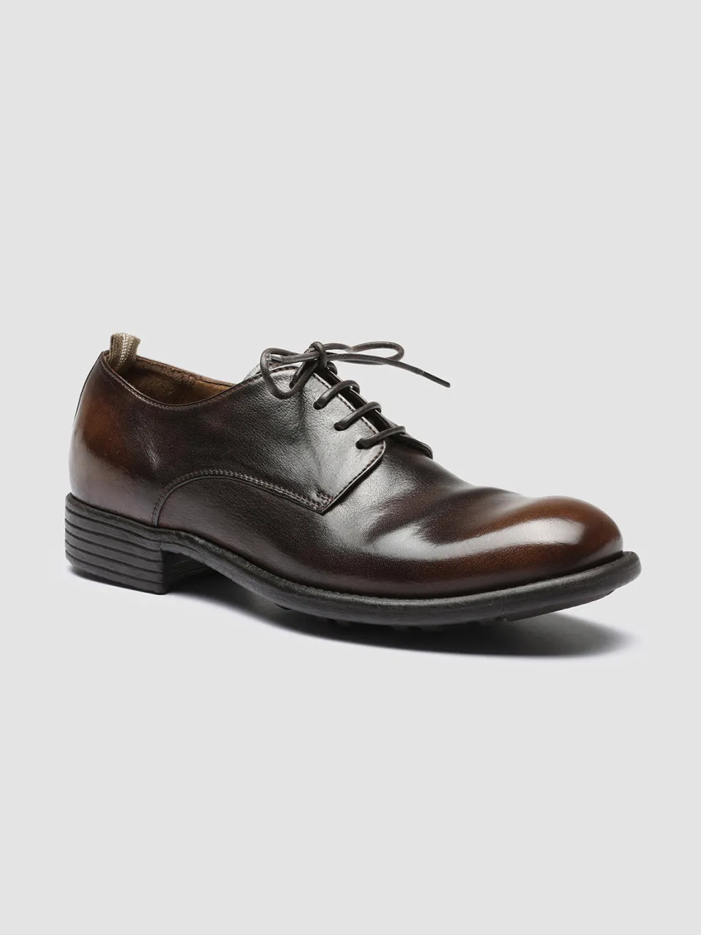 Online Officine Creative CALIXTE 001 - Brown Leather Derby Shoes COFFEE/DARK BROWN