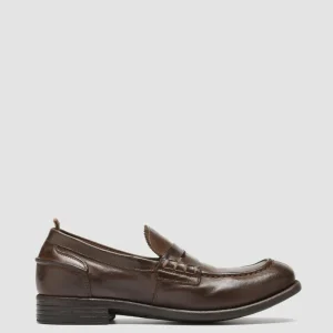 Sale Officine Creative CALIXTE 042 - Brown Leather Penny Loafers LIGHT BROWN