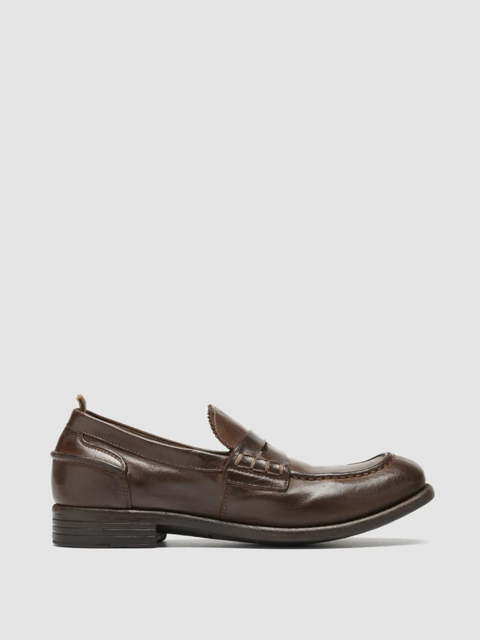 Sale Officine Creative CALIXTE 042 - Brown Leather Penny Loafers LIGHT BROWN