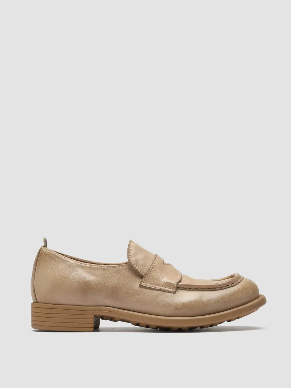 Best Sale Officine Creative CALIXTE 020 - Leather Penny Loafers TAUPE
