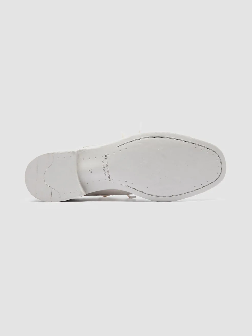Store Officine Creative CALIXTE 064 - White Leather Derby Shoes VAPORE