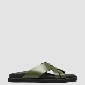 Discount Officine Creative CHARRAT 003 - Leather Sandals GREEN