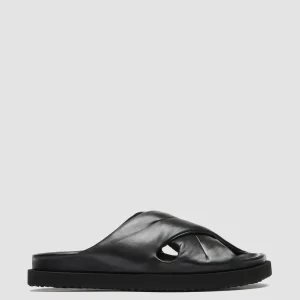 Fashion Officine Creative CHORA 004 - Leather Slide Sandals BLACK