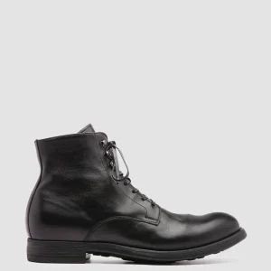Shop Officine Creative CHRONICLE 004 - Leather Ankle Boots BLACK